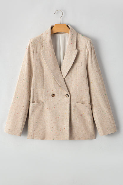 Single Breasted Elegant Suit Jacket | Oatmeal