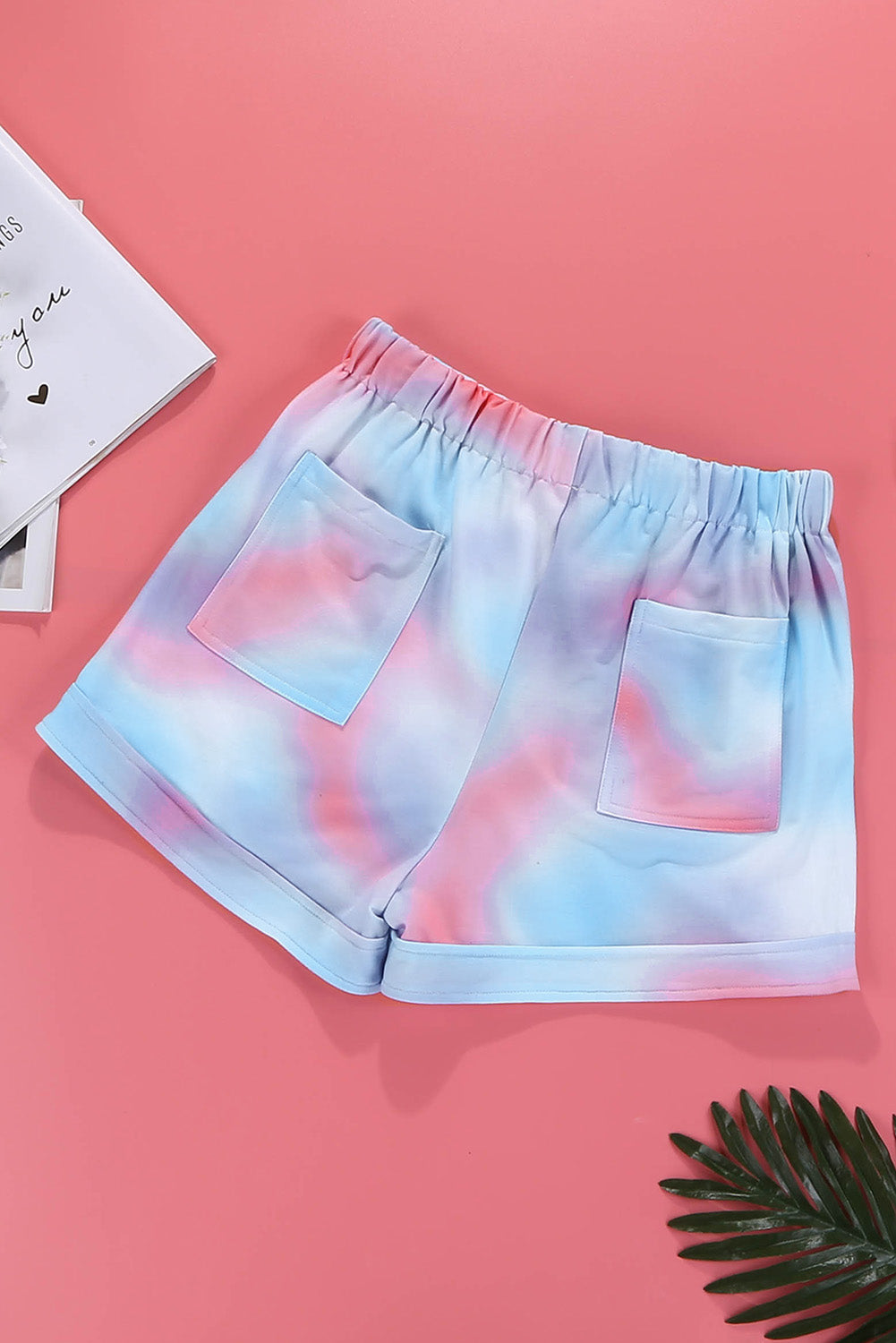 Print Drawstring Casual Elastic Waist Pocketed Shorts | Multicolour