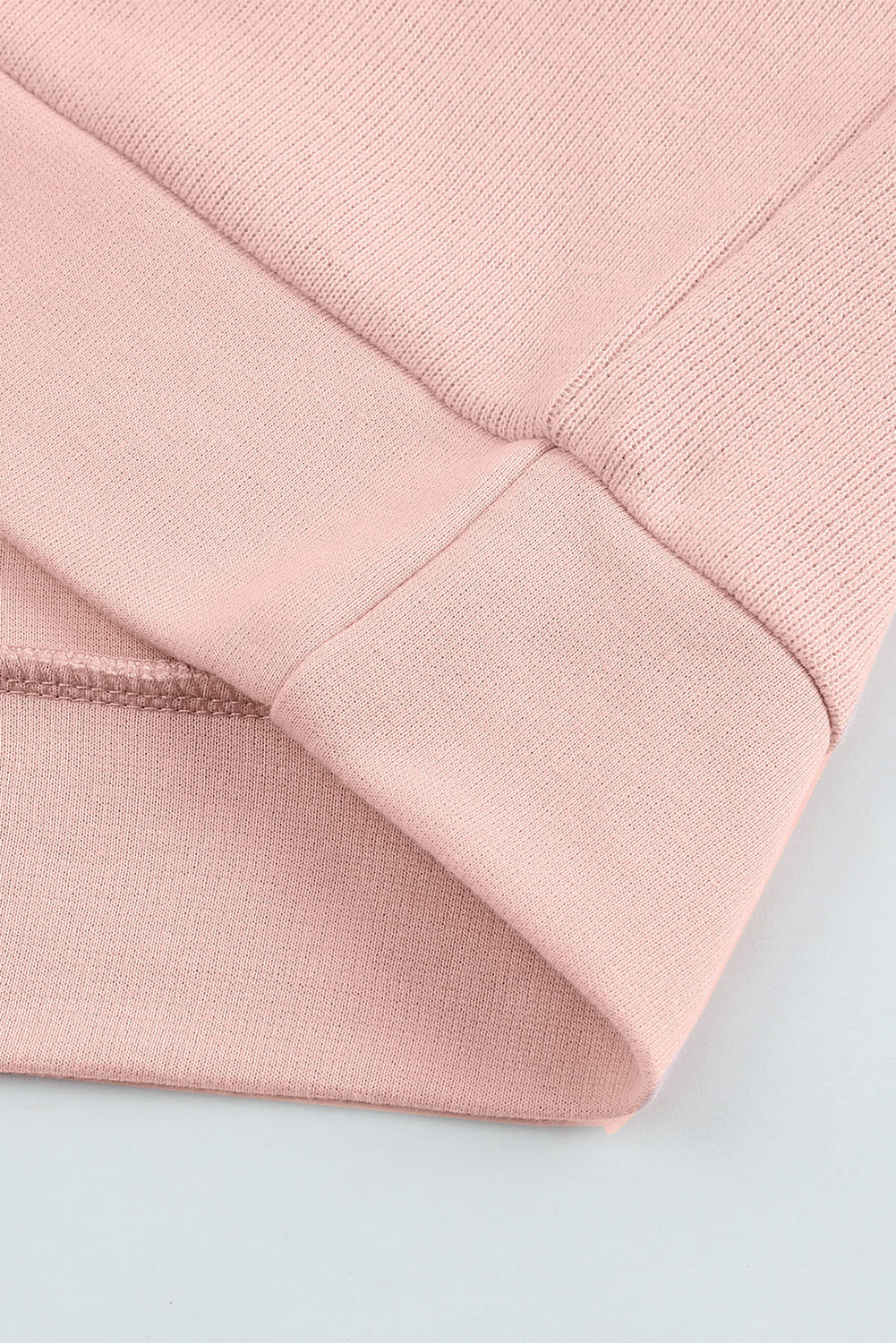 Casual Button Solid Patchwork Trim Hoodie | Pink