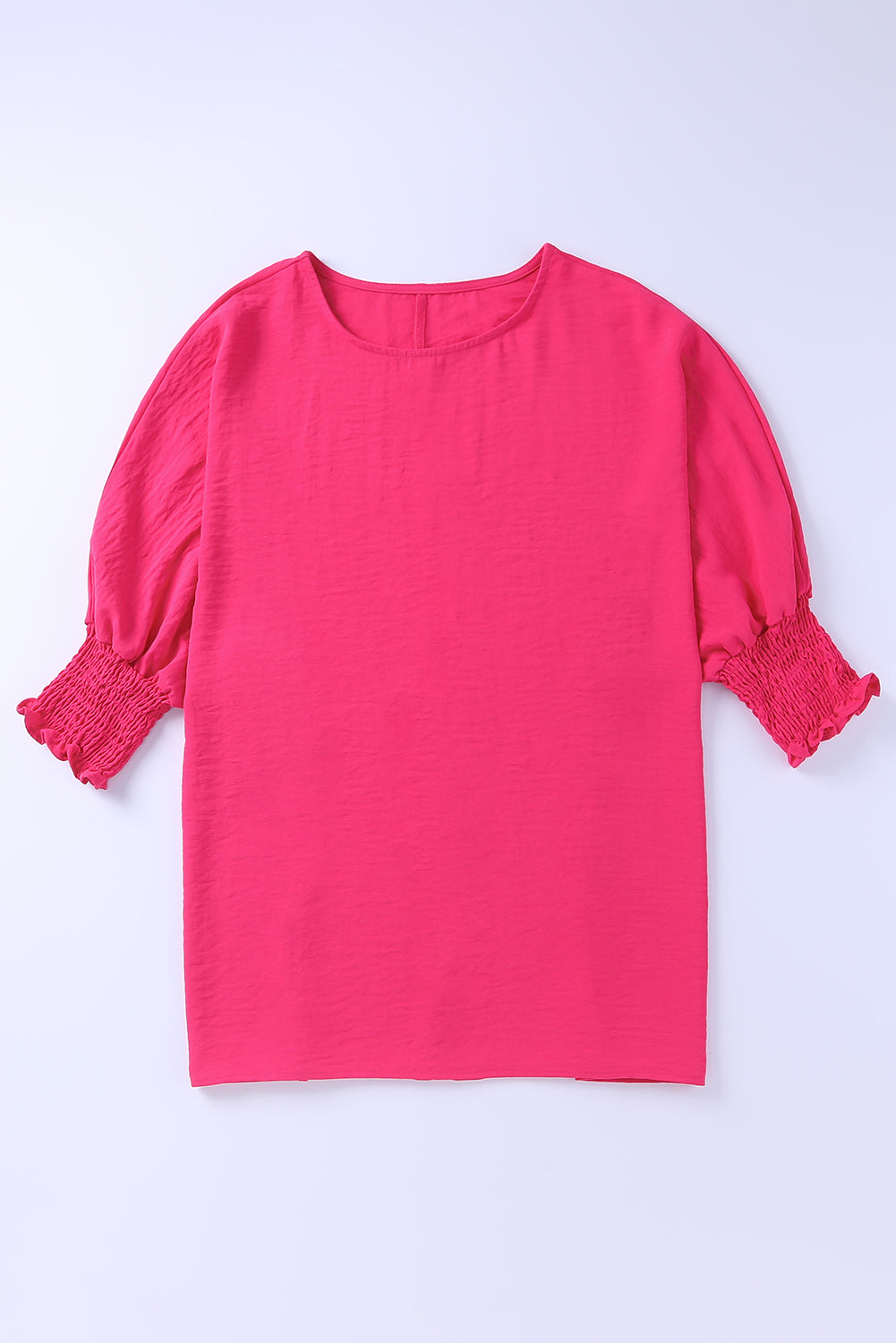 Smocked Wrist Shift Top | Rose