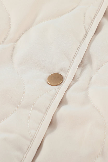 Buttoned Double-Sided Coat | White