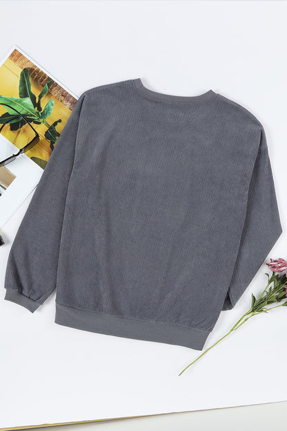 Saddle Up Corded Graphic Sweatshirt | Gray