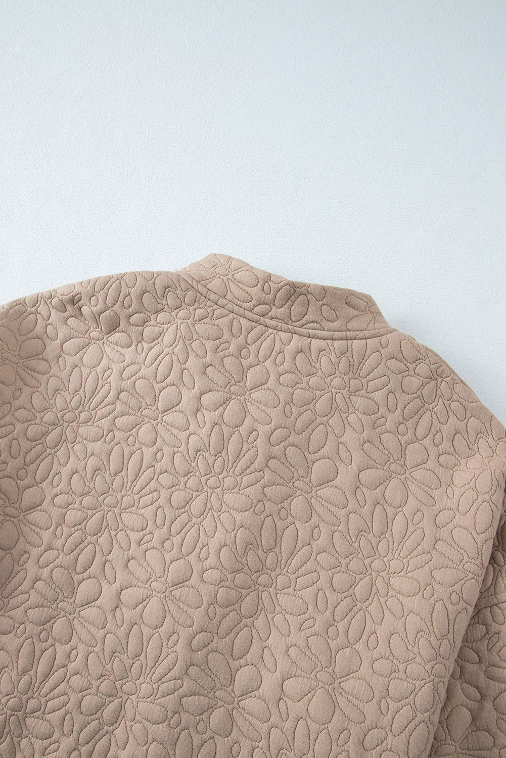 Floral Quilted Jacket | Light French Beige