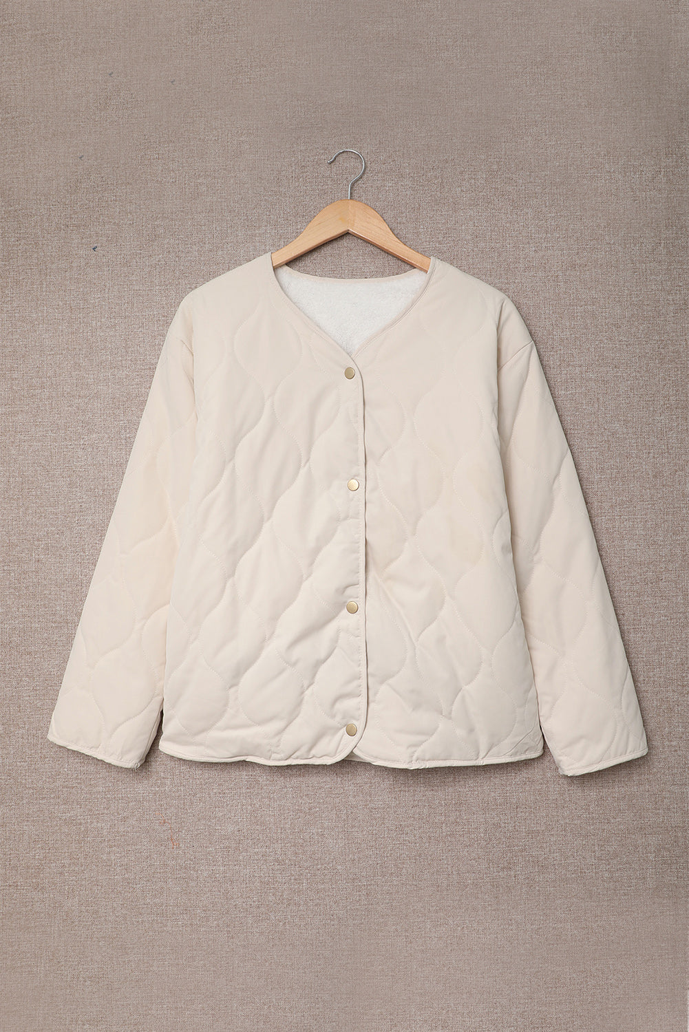 Buttoned Double-Sided Coat | White