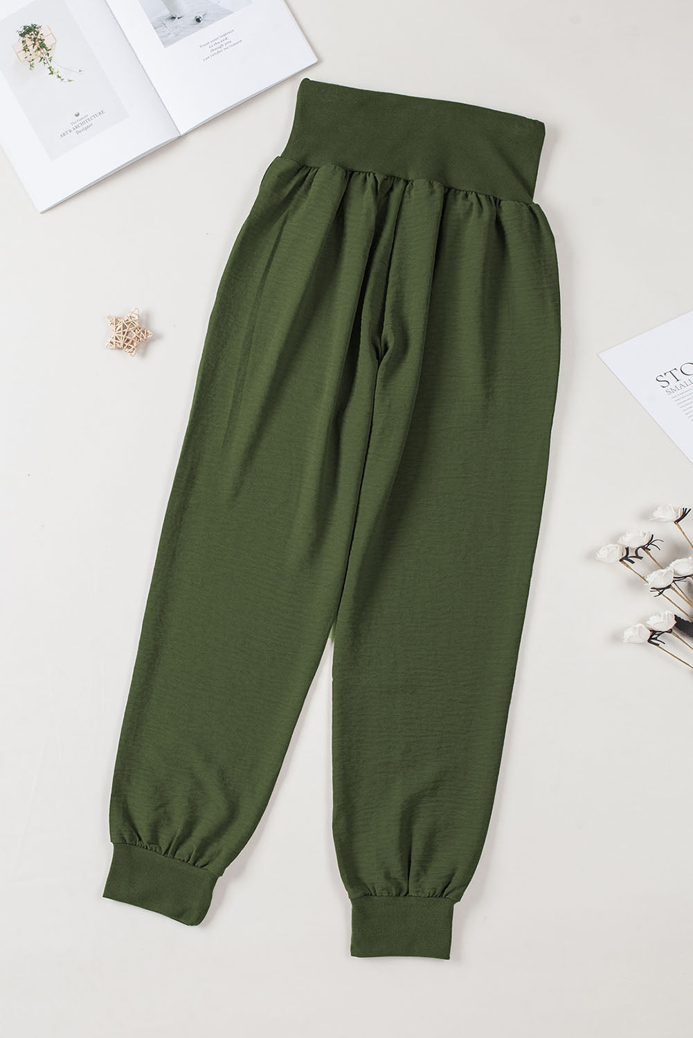 Pocketed Casual Joggers | Green