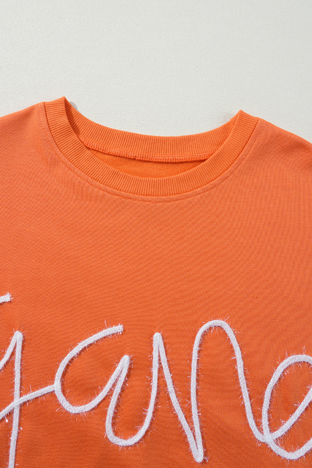 Tinsel Game Day Drop Shoulder Graphic Sweatshirt | Russet Orange