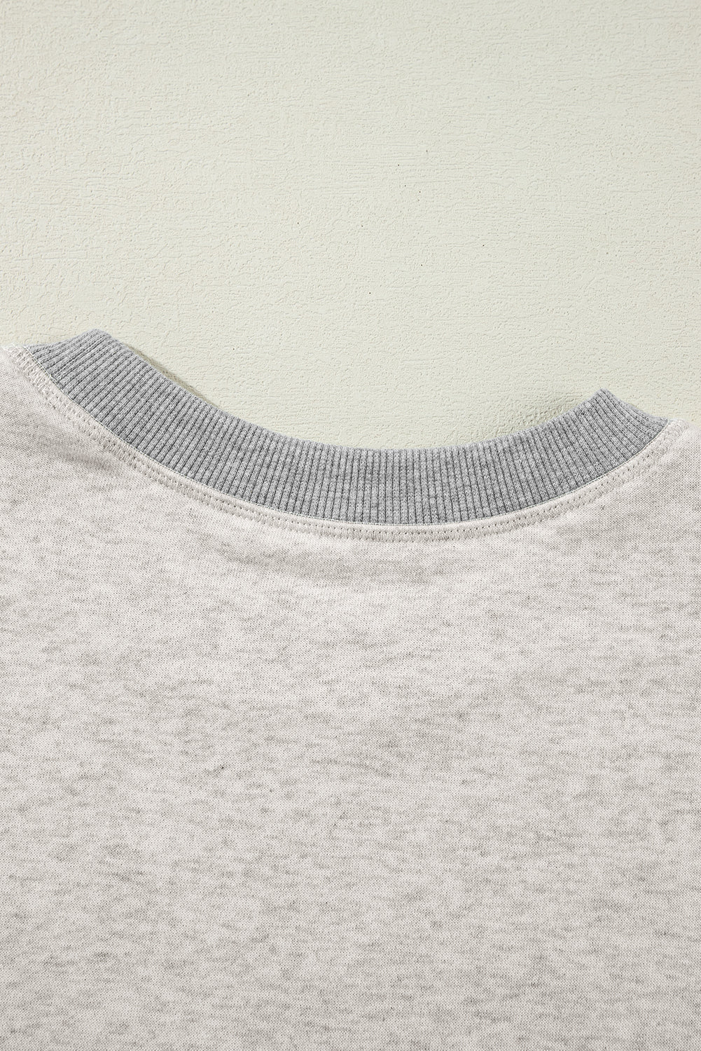 Colour Block Thumbhole Sleeve Drop Shoulder Sweatshirt | Light Grey