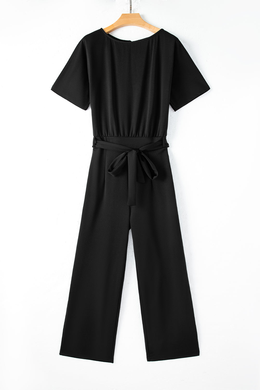 Belted Wide Leg Jumpsuit | Black