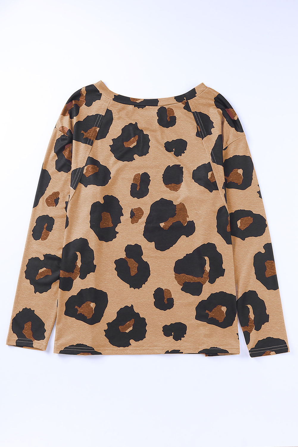 Print Long Sleeve Loose Top | Leopard