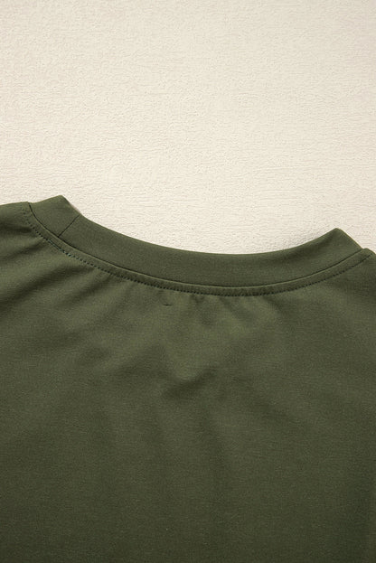 Contrast Trim Tee And Shorts Set | Vineyard Green