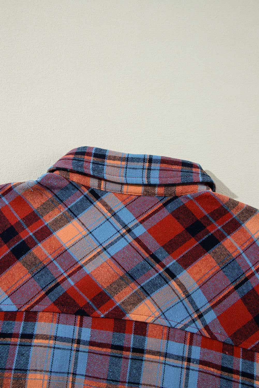 Plaid Print Loose Vintage Shirt | Red