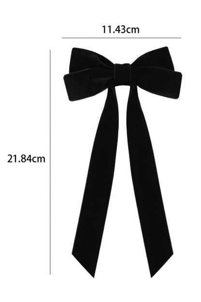 Velvet Bowknot Frenchy Girl Fashion Hair Clip | Black