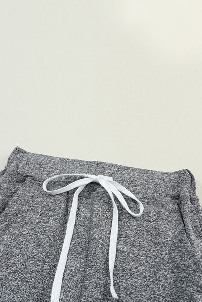 Drawstring Waist Pocketed Joggers | Gray