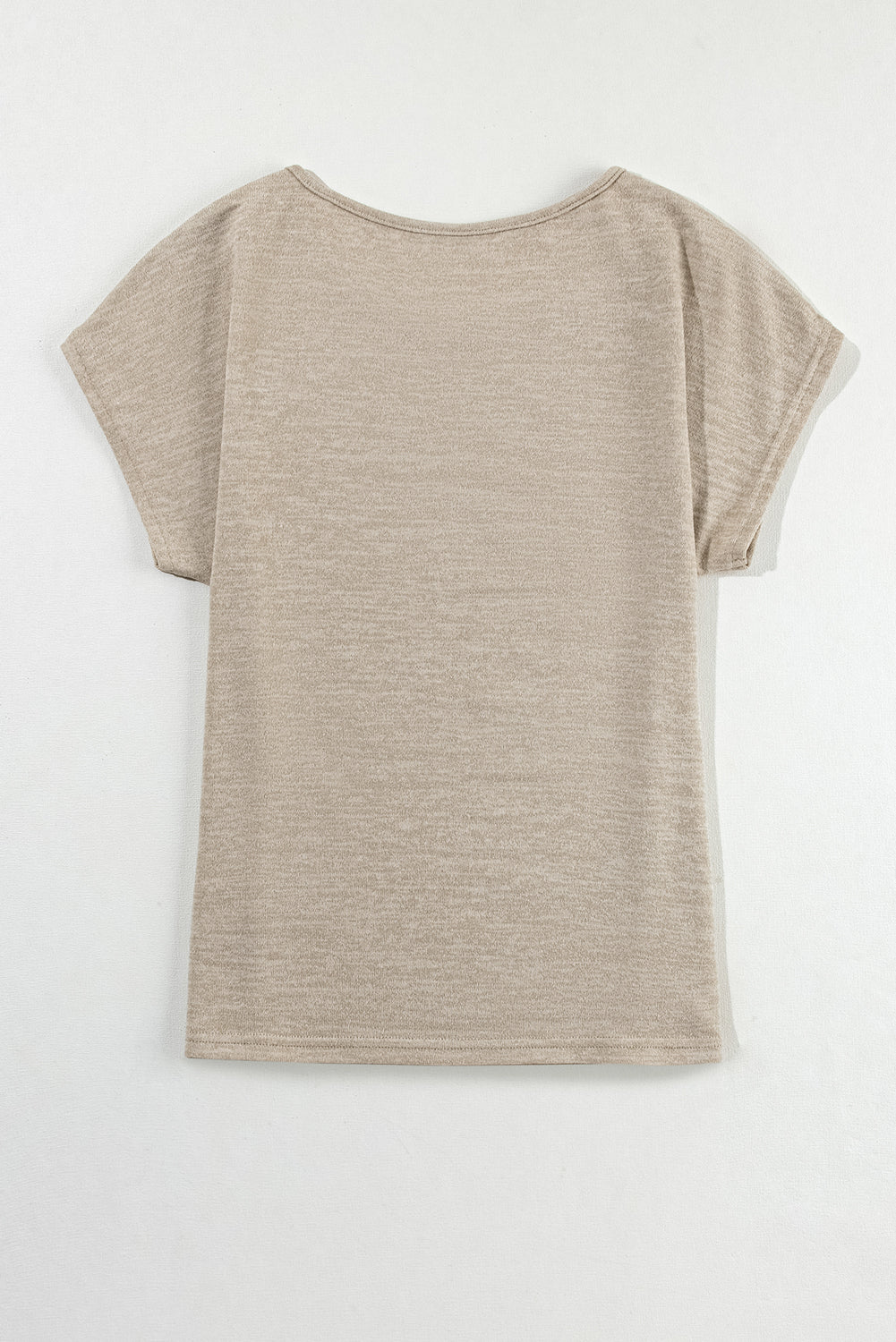 Button Detail Batwing Sleeve Casual Tee | Smoke Gray