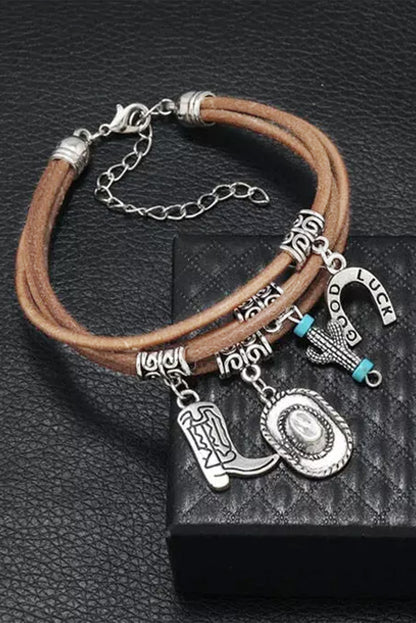 Good Luck Cactus Multi-Layered Bracelet | Silver