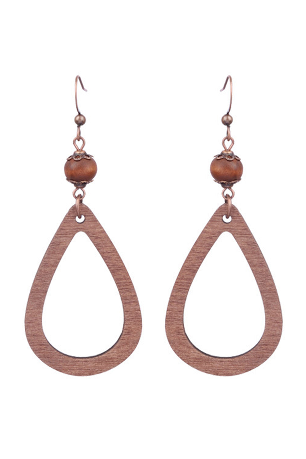 Vintage Hollowed Waterdrop Shape Hook Earrings | Chestnut