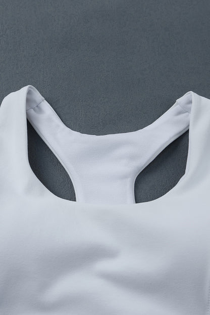 Athletic Push Up Sports Bra | White