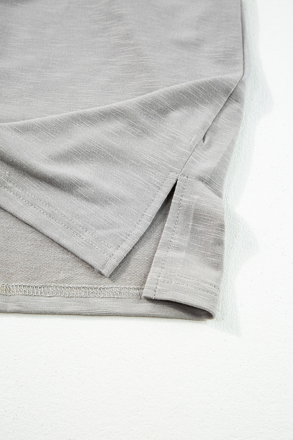 Chest Pockets Half Buttoned Collared Blouse | Light Grey