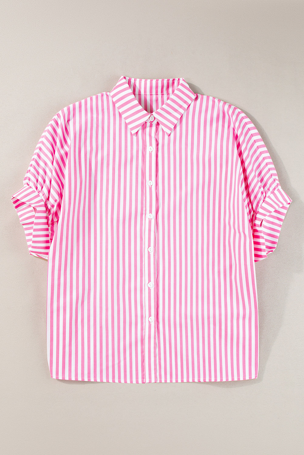 Dolman Sleeve Oversize Shirt | Pink Stripe