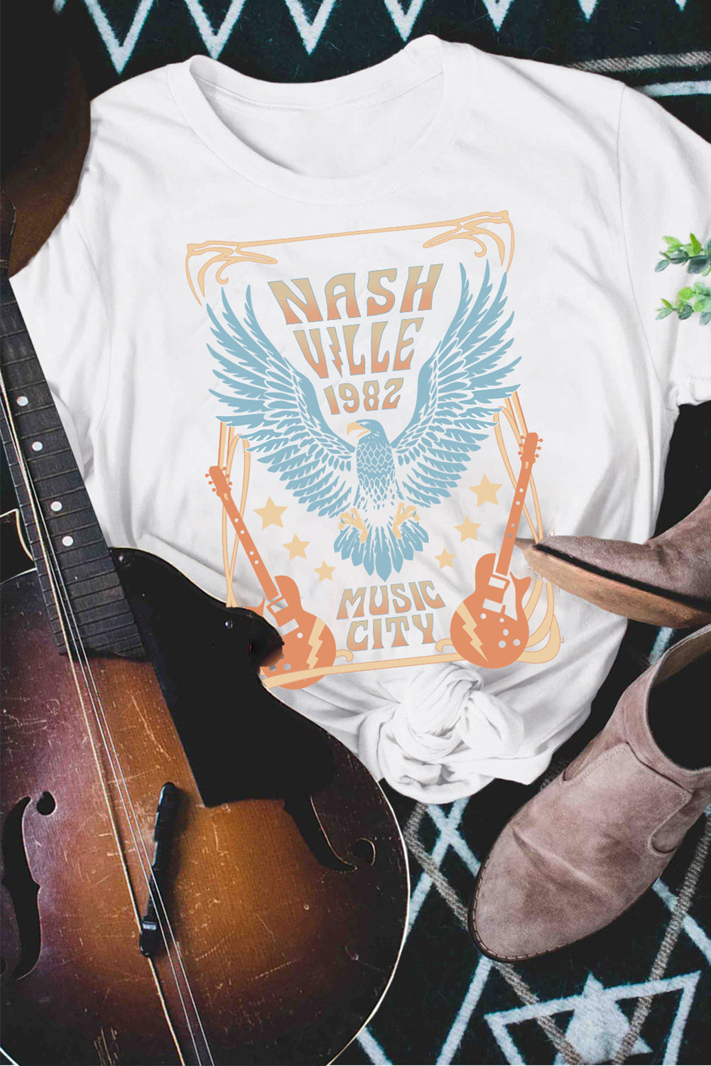 Nashville 1982 Music City Casual T Shirt | White