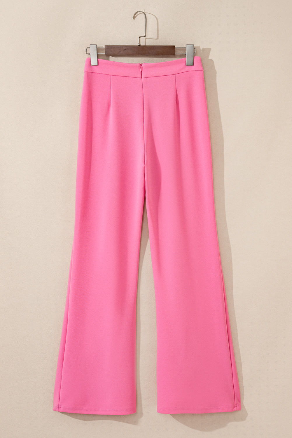 High Waist Central Seam Flared Pants | Sachet Pink