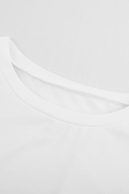 White Pocketed Tee With Side Slits | white