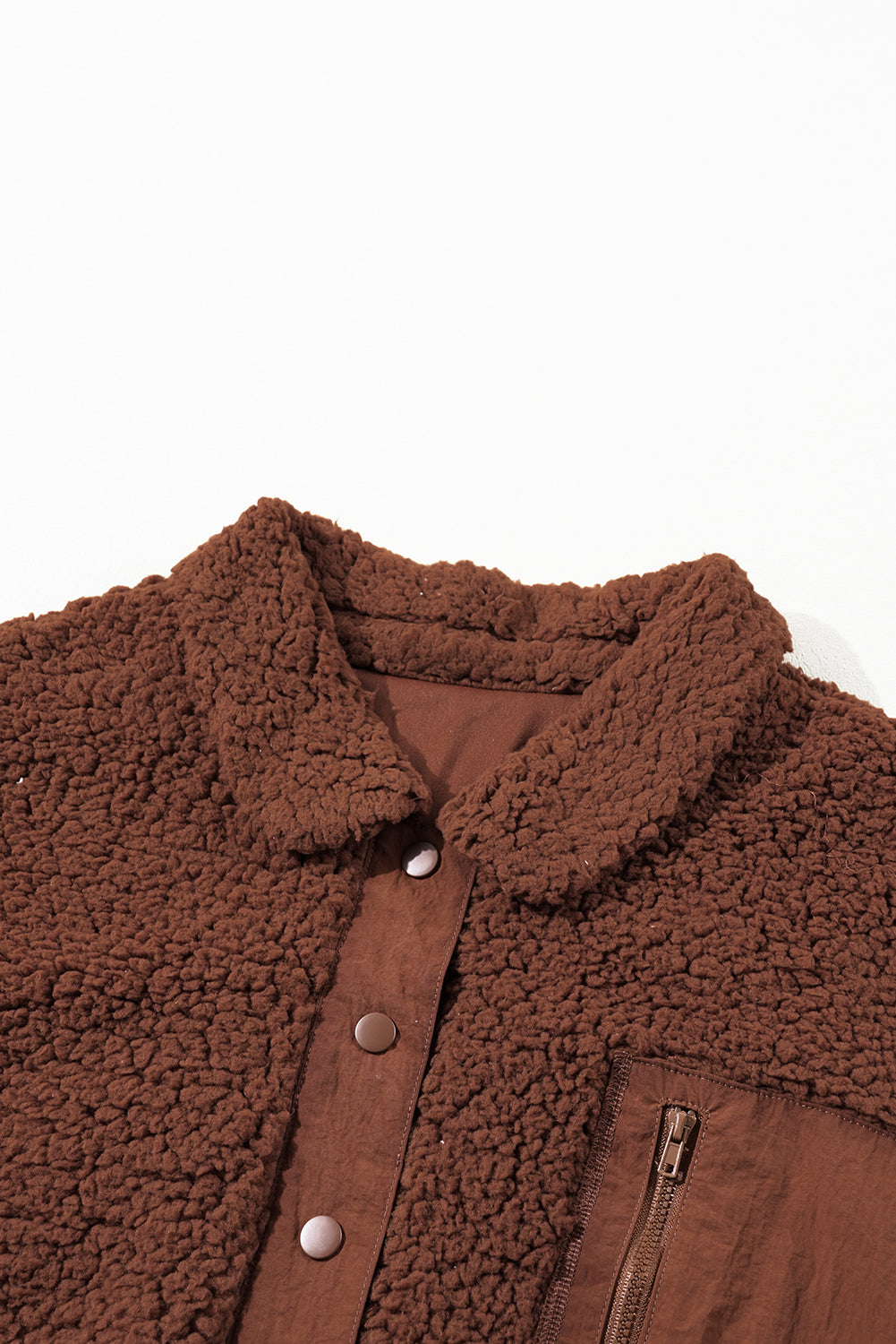 Faux Shearling Teddy Bear Jacket | Red Clay