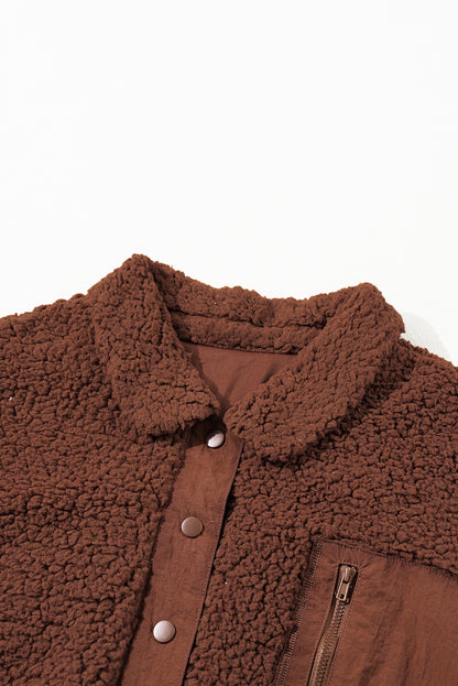 Faux Shearling Teddy Bear Jacket | Red Clay