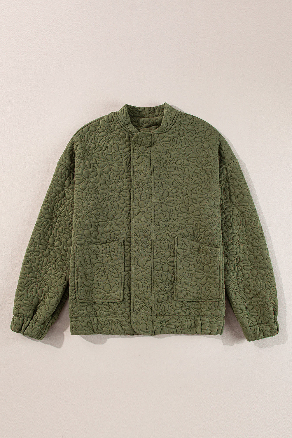 Floral Quilted Jacket | Jungle Green