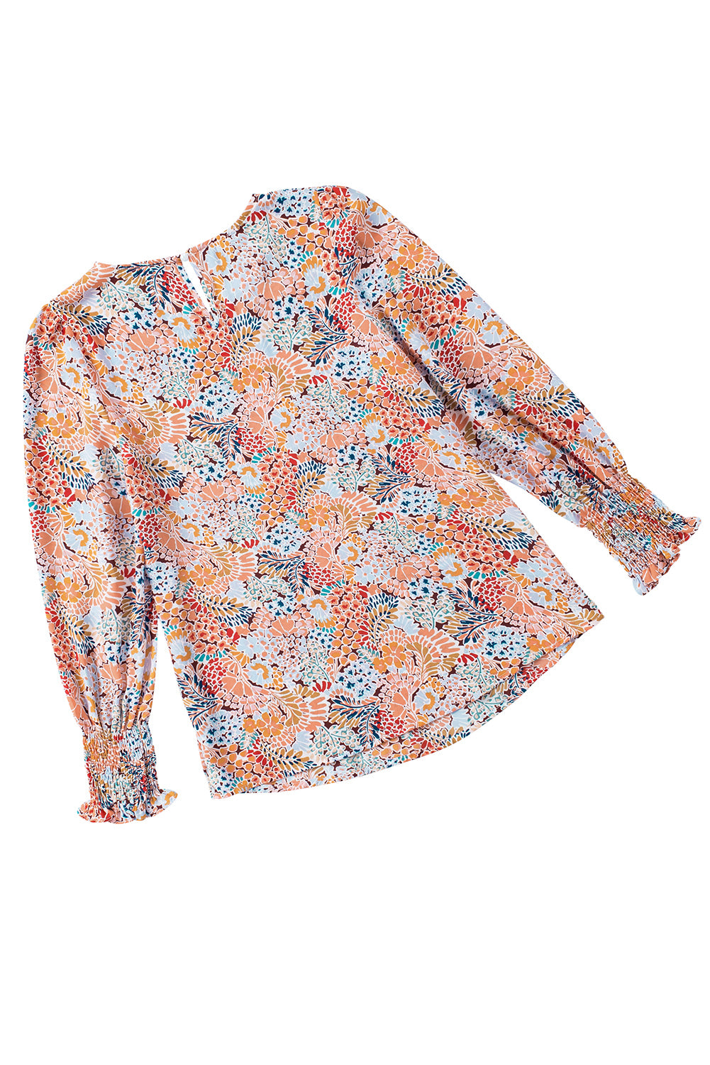 Puff Sleeve Floral Blouse | Sky Blue