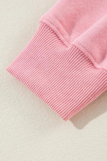 Solid Classic Crewneck Pullover Sweatshirt | Pink