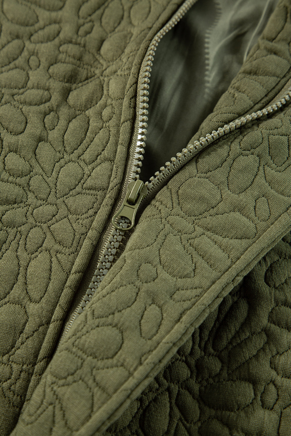 Floral Quilted Jacket | Jungle Green