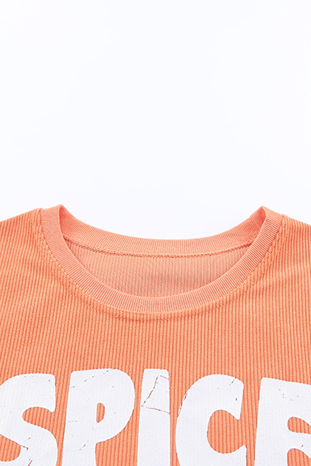 Corded Spicy Girl Graphic Sweatshirt | Orange