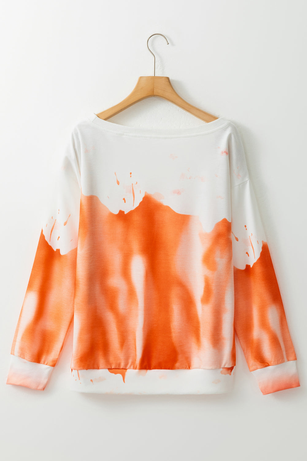 Tie-Dye Print Oversized Sweatshirt | Orange