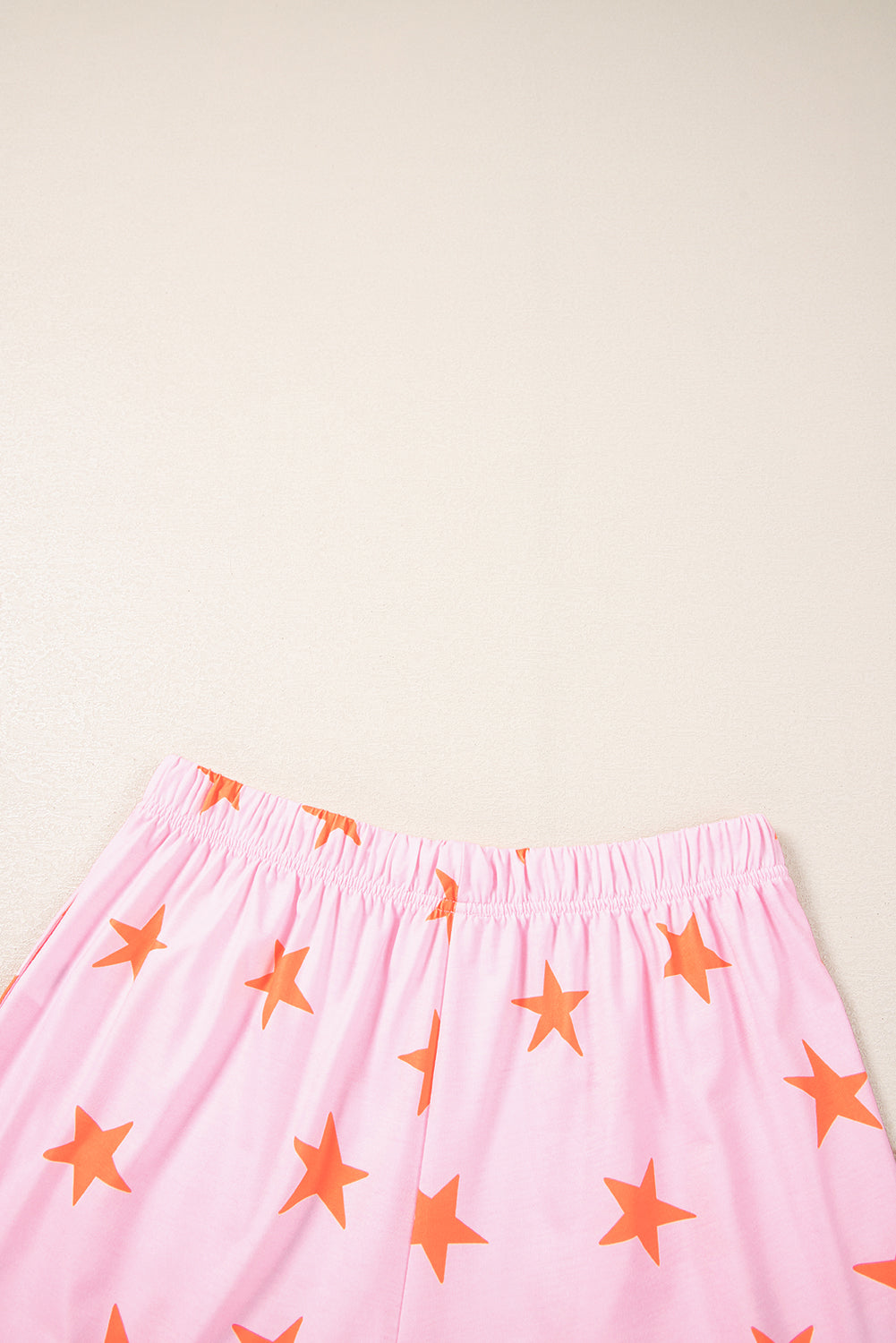 Stars Short Sleeve Shirt And Shorts Bamboo Pajama Set | Pink