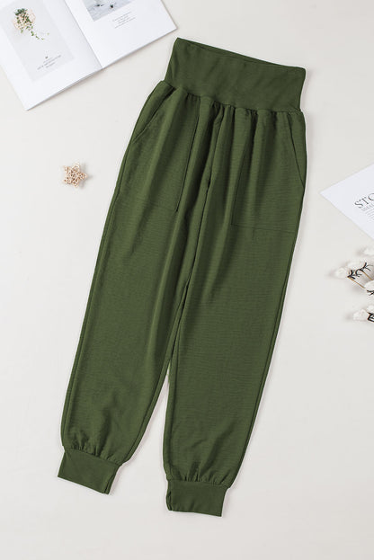 Pocketed Casual Joggers | Green