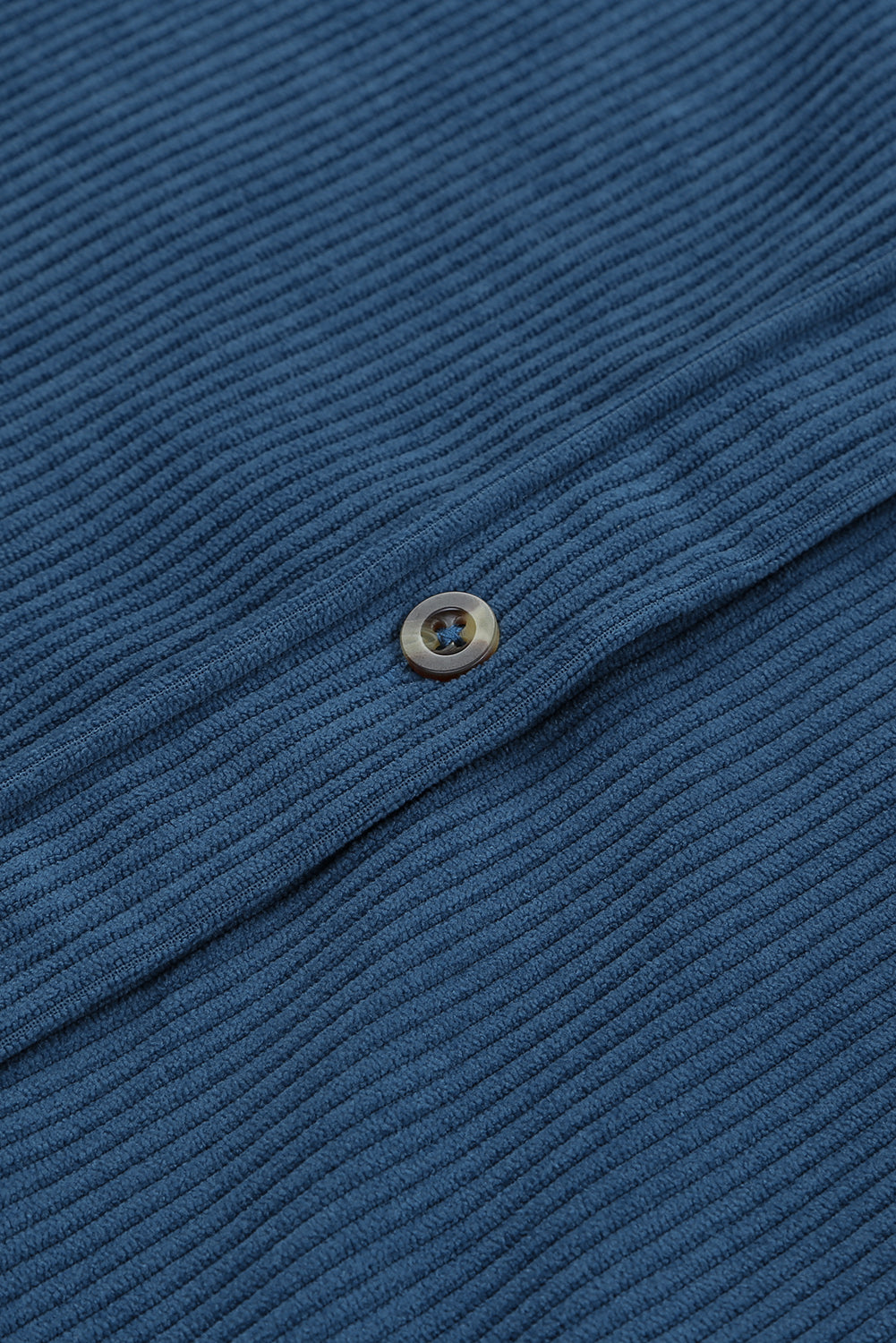 Blue Corduroy Button Pocket Shirt | Sky Blue