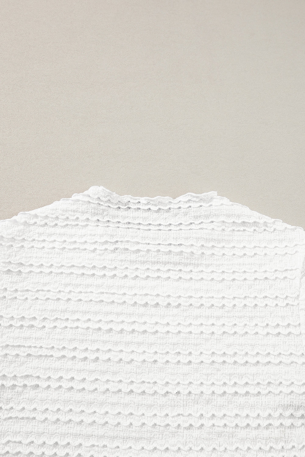 Knit Jacquard Slim Fit Top | White