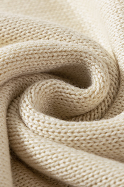 Pointelle Detail Solid Colour Knit Sweater Vest | Beige