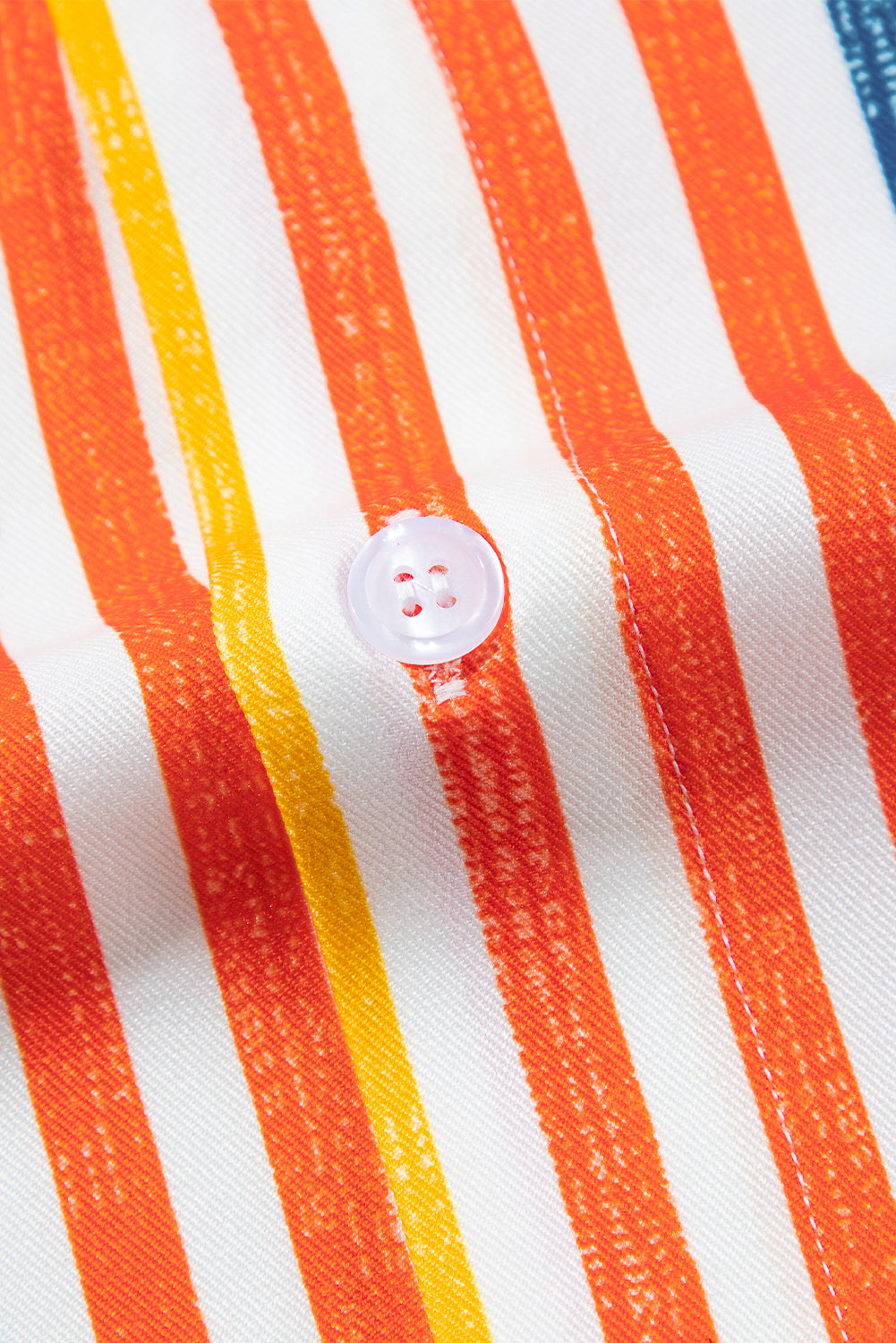 Multicolour Drop Shoulder Loose Shirt | Orange Stripe