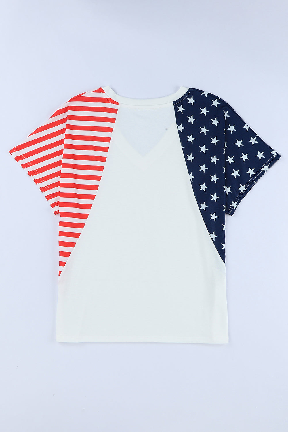 The Us Stars And Stripes V Neck Tee | White