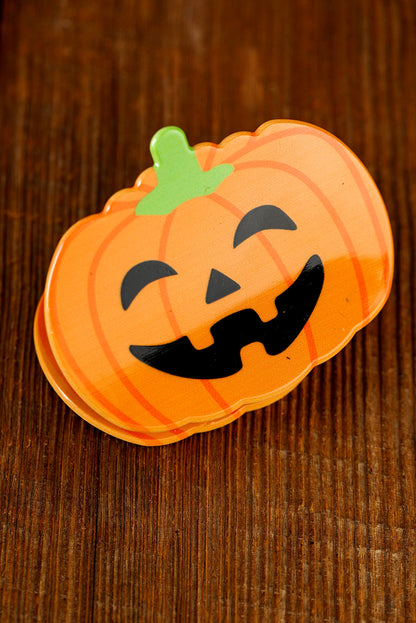 Halloween Pumpkin Face Hair Claw | Orange