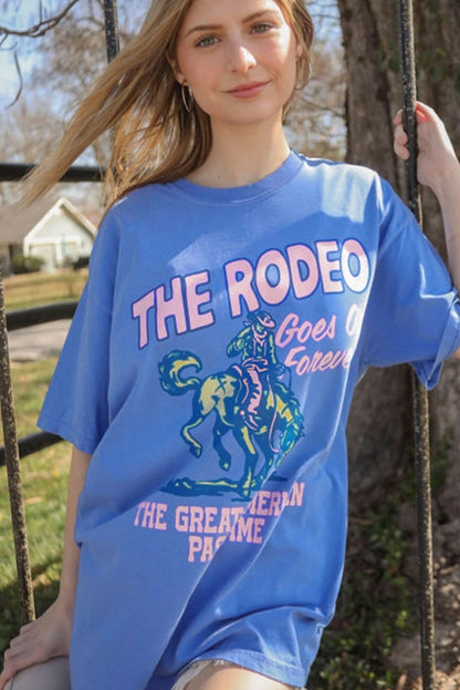 Rodeo Forever Western Graphic Tee | Sky Blue