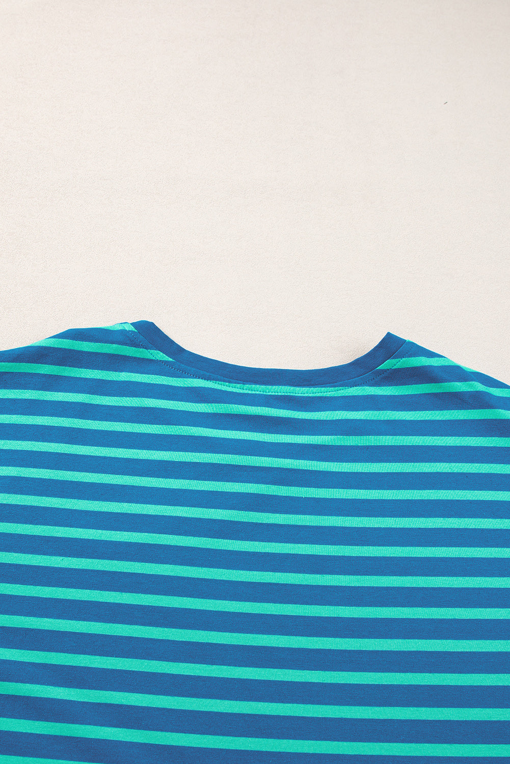 Colourblock Patchwork Baggy T Shirt | Blue Stripe