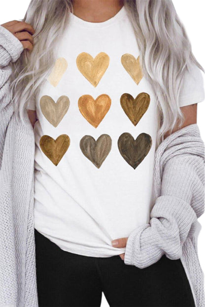 Be Kind Heart Shape Print Graphic Tee | White