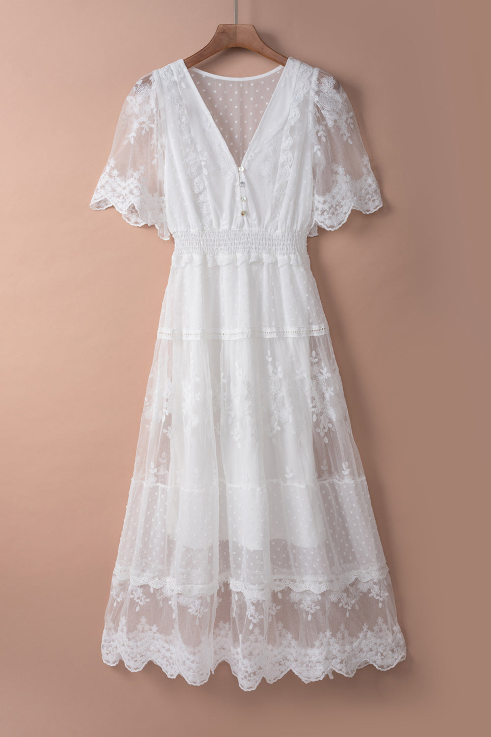 Luminous Dawn Lace Gown | White