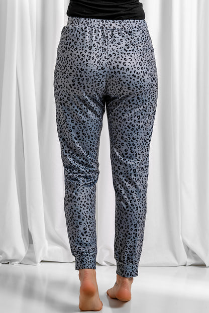 Breezy Leopard Joggers | Gray