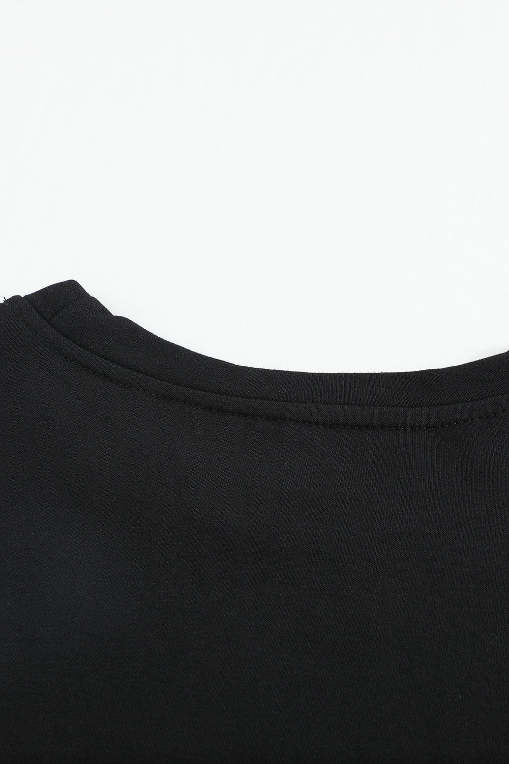 Colourblock  Contrast Stitching Sweatshirt With Slits | Black