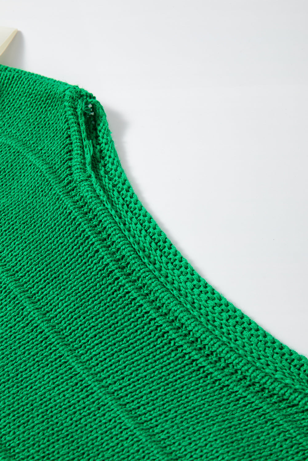 Bow Knot Cut Out Round Neck Loose Sweater | Bright Green