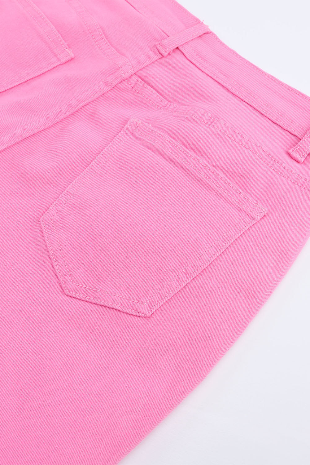 Vintage High Waist Flare Leg Ripped Raw Hem Jeans | Pink